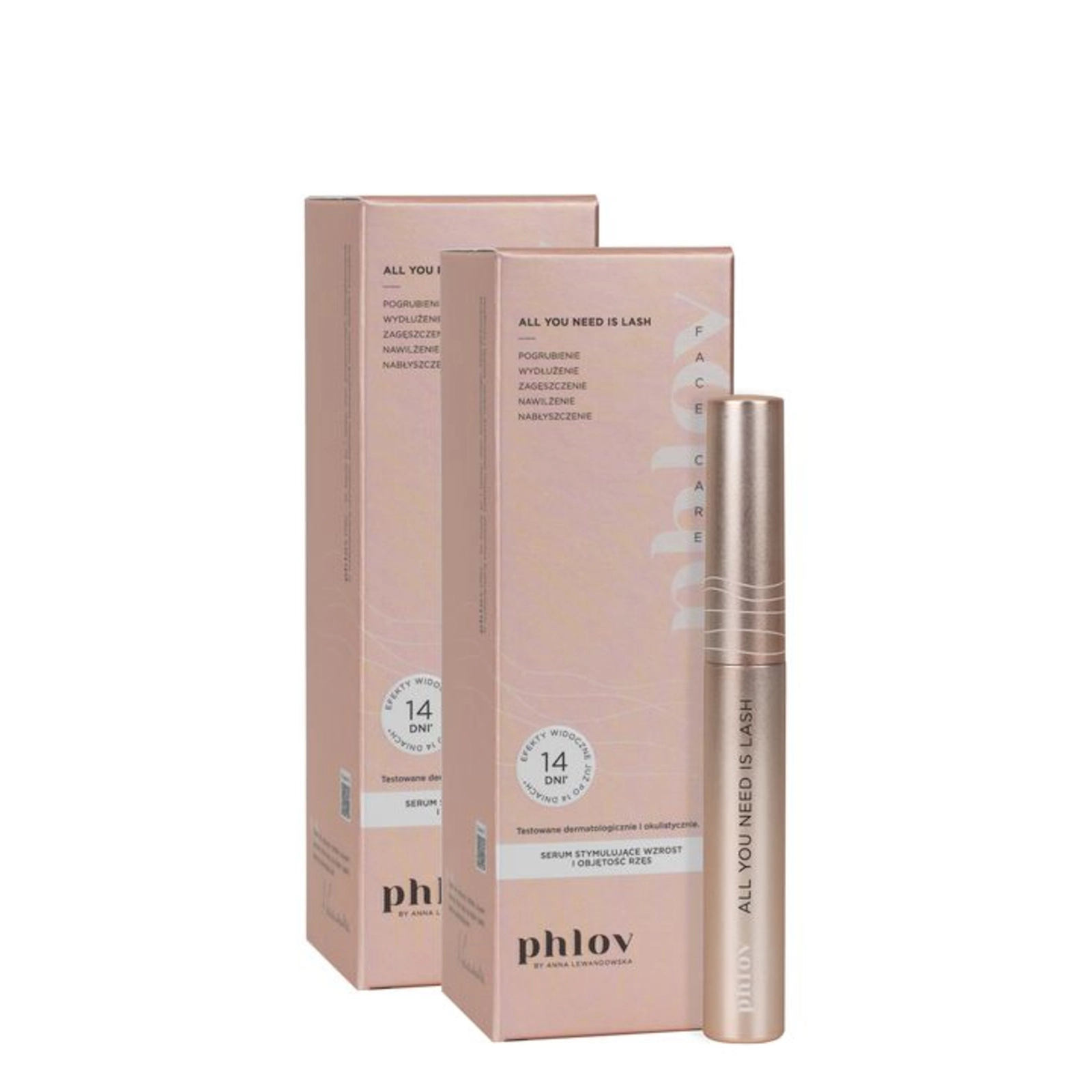 2x Serum stymulujące wzrost i objętość rzęs
